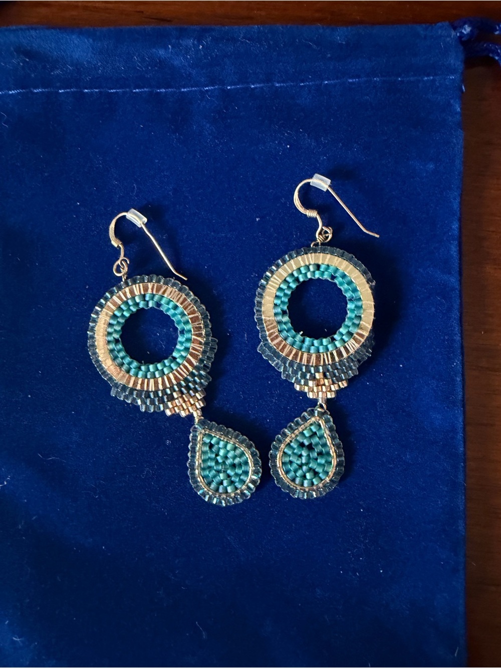 Turquoise Beaded Drop Earrings - Women Jewelry
